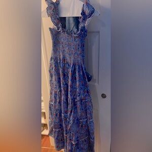 Hill House Blue Printed Ellie Nap Dress